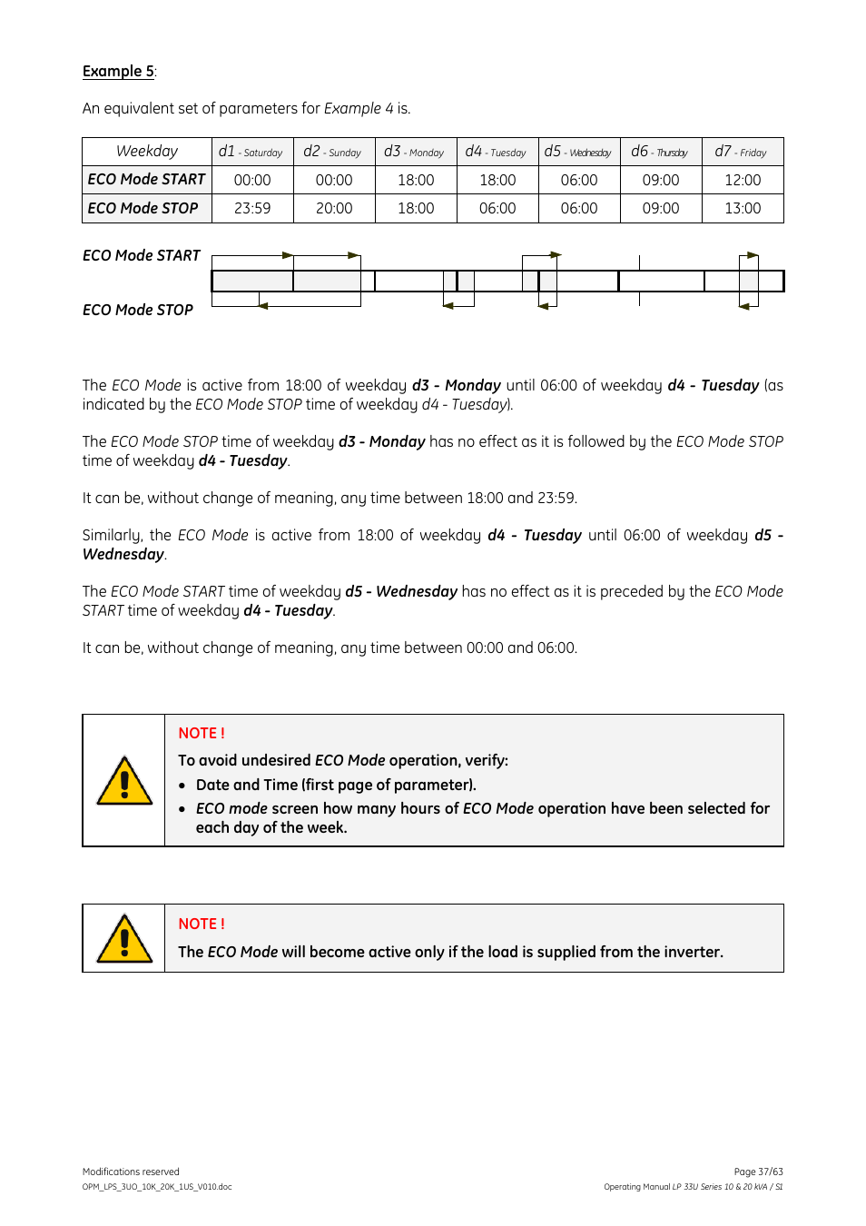 GE Industrial Solutions LP 33U Series 10 & 20 kVA Operating Manual User Manual | Page 37 / 63