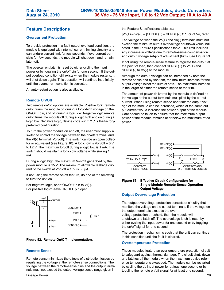 GE Industrial Solutions QRW010-025-035-040 Series User Manual | Page 29 / 37