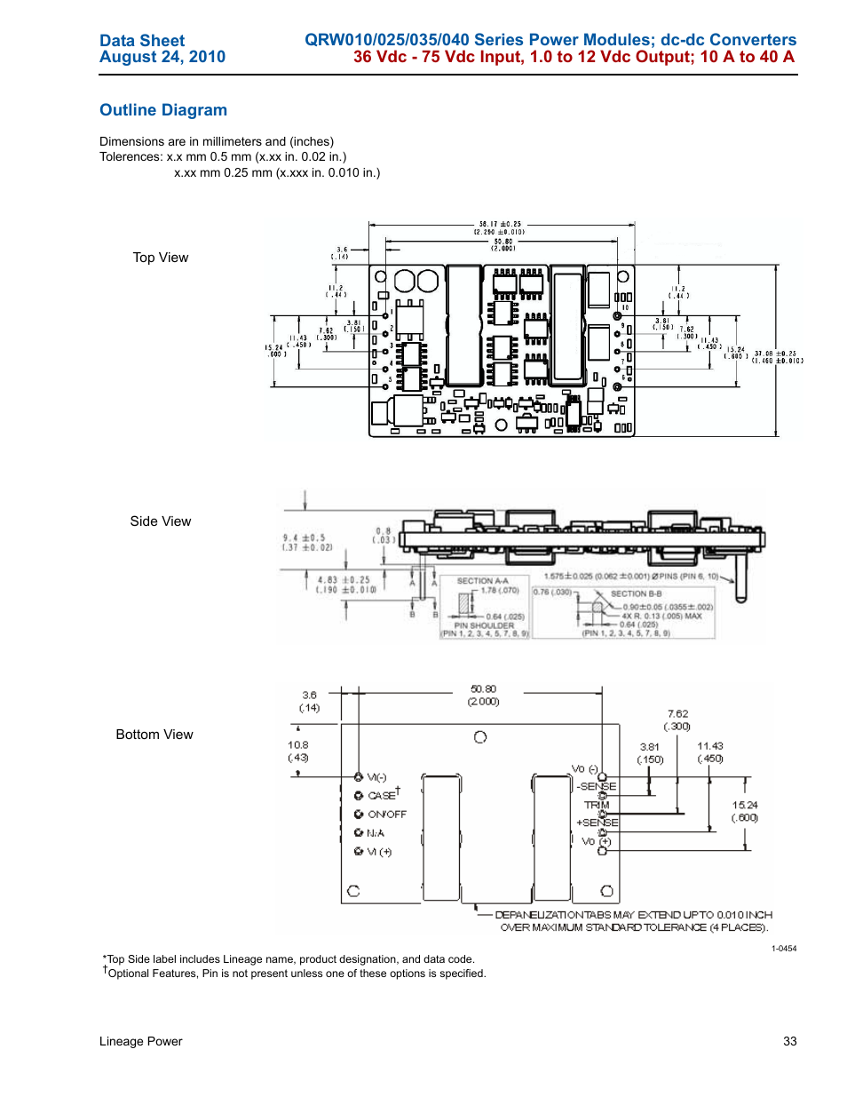 GE Industrial Solutions QRW010-025-035-040 Series User Manual | Page 33 / 37
