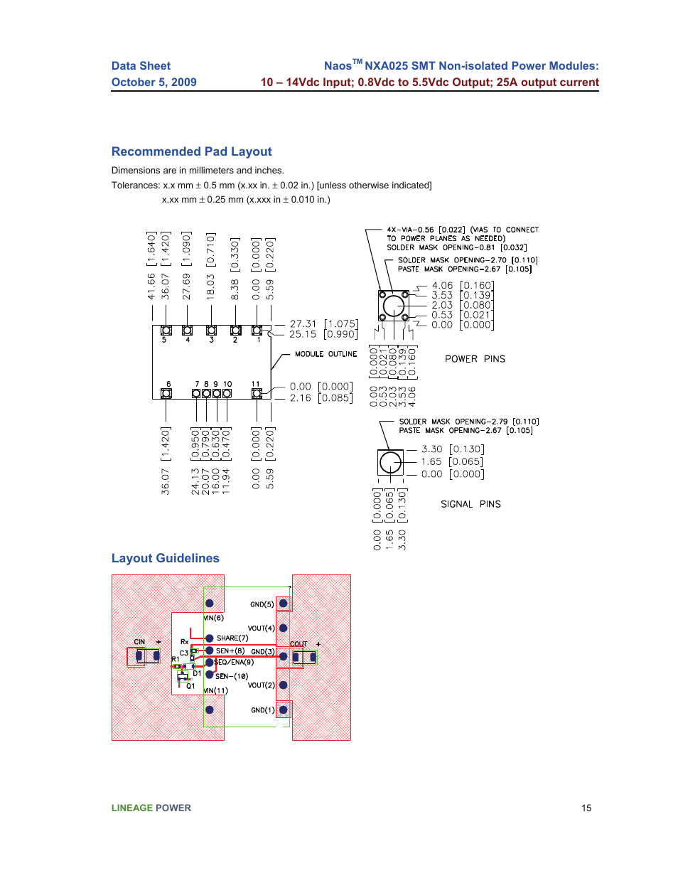 GE Industrial Solutions NaOS NXA025 SMT User Manual | Page 15 / 21