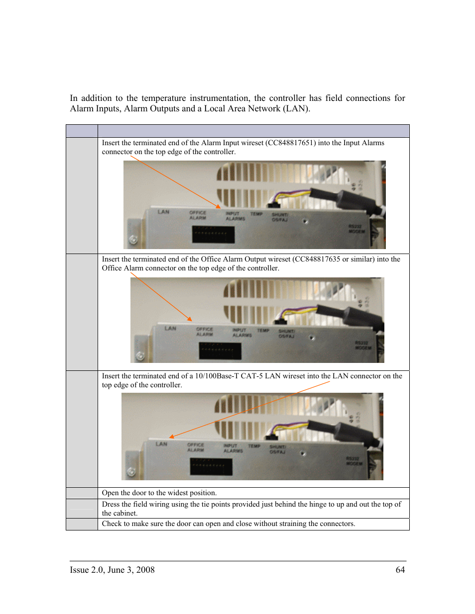Install controller field wiring | GE Industrial Solutions H2007001 G21 Series User Manual | Page 64 / 92