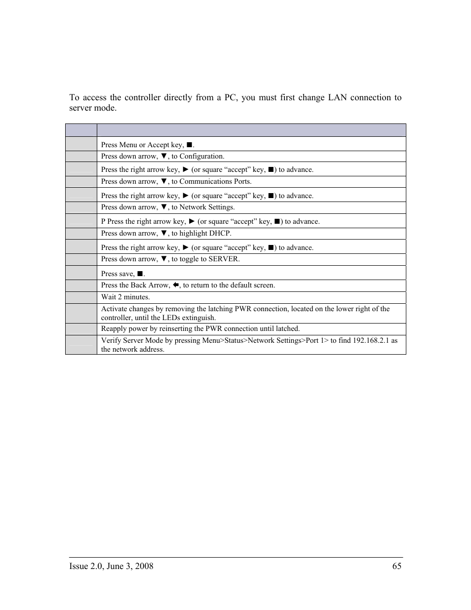 Change lan to server mode | GE Industrial Solutions H2007001 G21 Series User Manual | Page 65 / 92