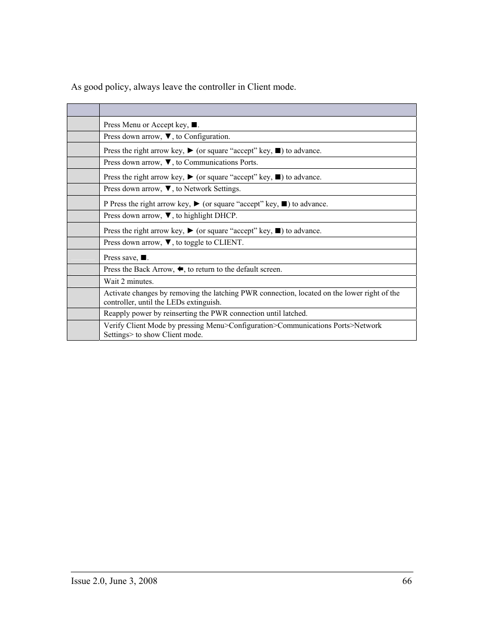 Restore the lan connection to client mode | GE Industrial Solutions H2007001 G21 Series User Manual | Page 66 / 92