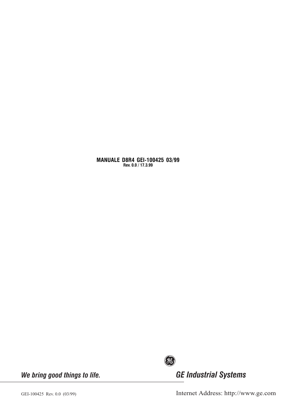 Ge industrial systems | GE Industrial Solutions D8R4 expanded I_O for AV-300i Drives User Manual | Page 12 / 12