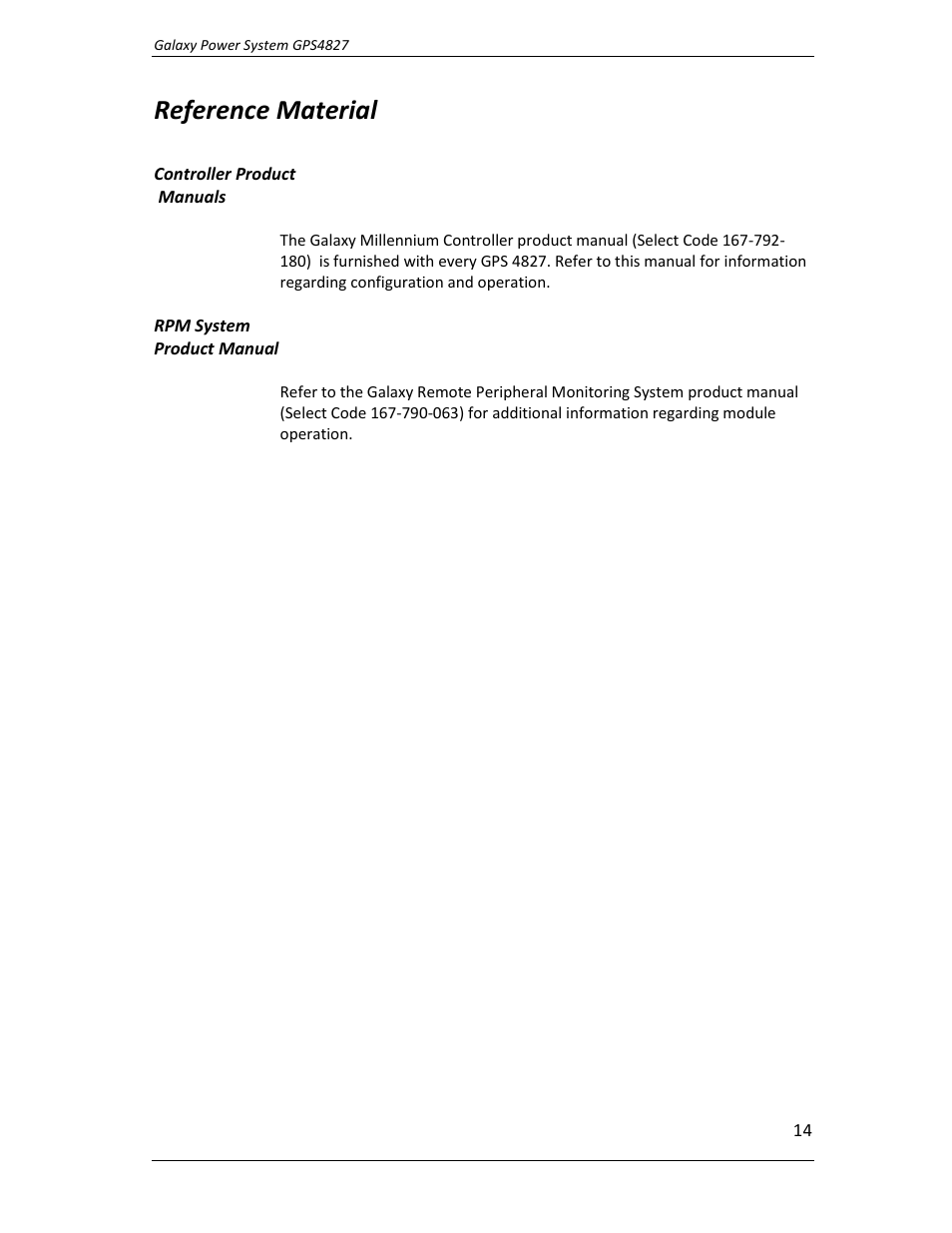 Reference material | GE Industrial Solutions GPS4827 User Manual | Page 16 / 100