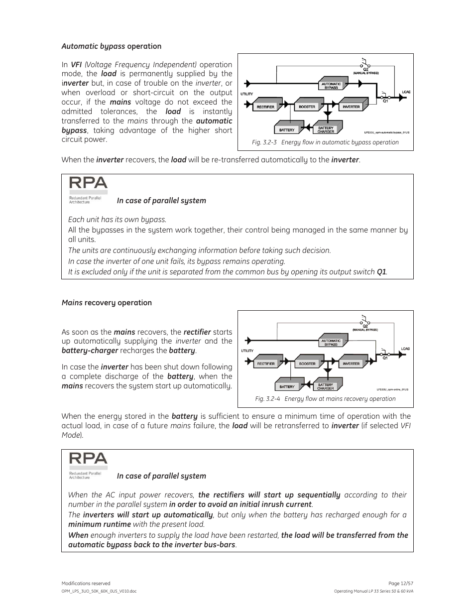 GE Industrial Solutions LP 33 Series 50 & 60 kVA Operating Manual User Manual | Page 12 / 57