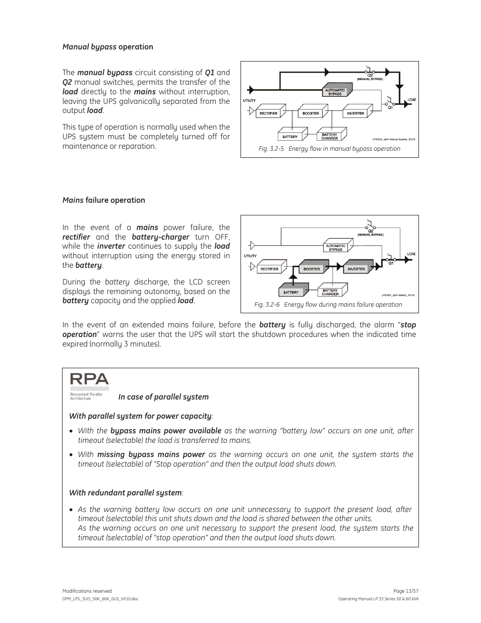GE Industrial Solutions LP 33 Series 50 & 60 kVA Operating Manual User Manual | Page 13 / 57