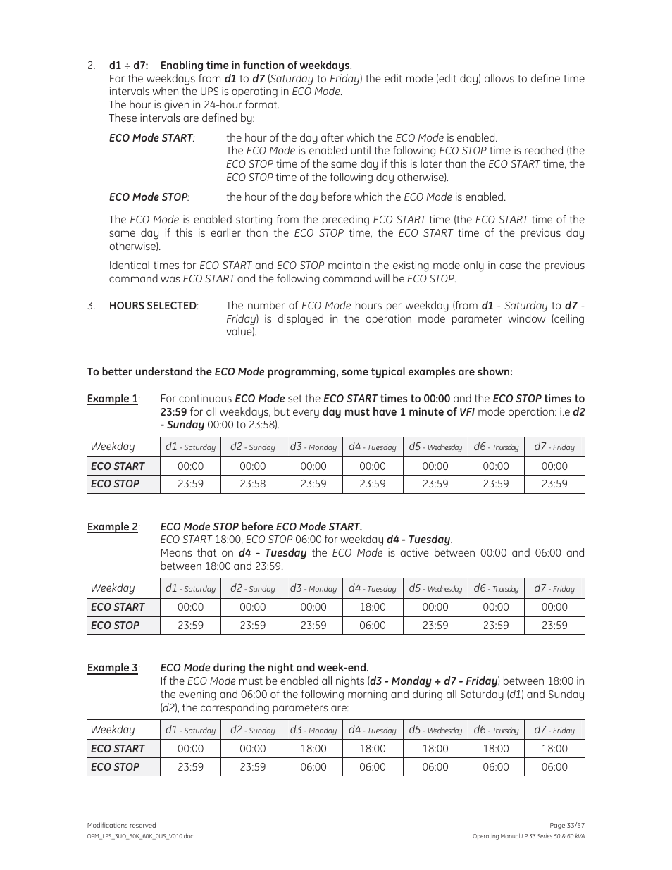 GE Industrial Solutions LP 33 Series 50 & 60 kVA Operating Manual User Manual | Page 33 / 57
