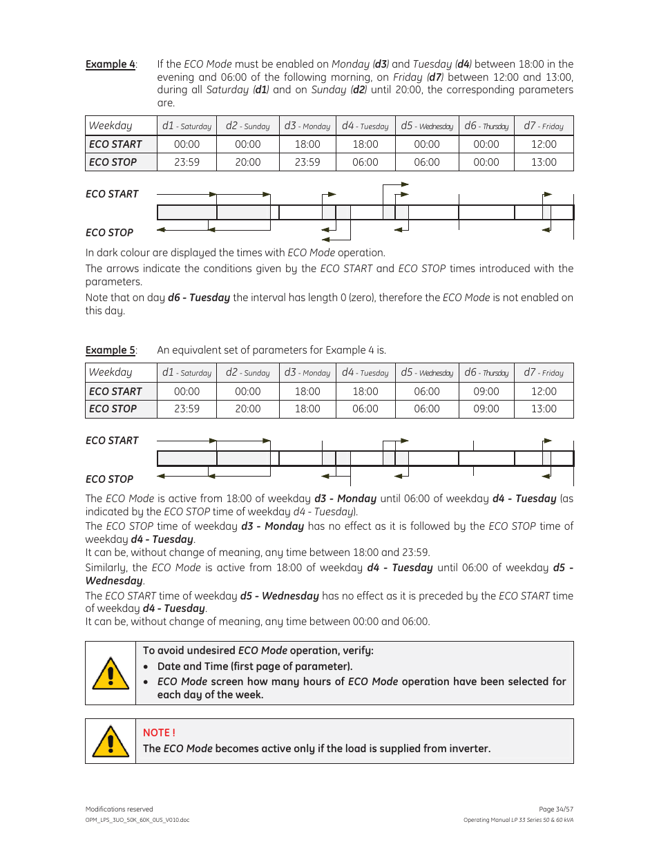 GE Industrial Solutions LP 33 Series 50 & 60 kVA Operating Manual User Manual | Page 34 / 57