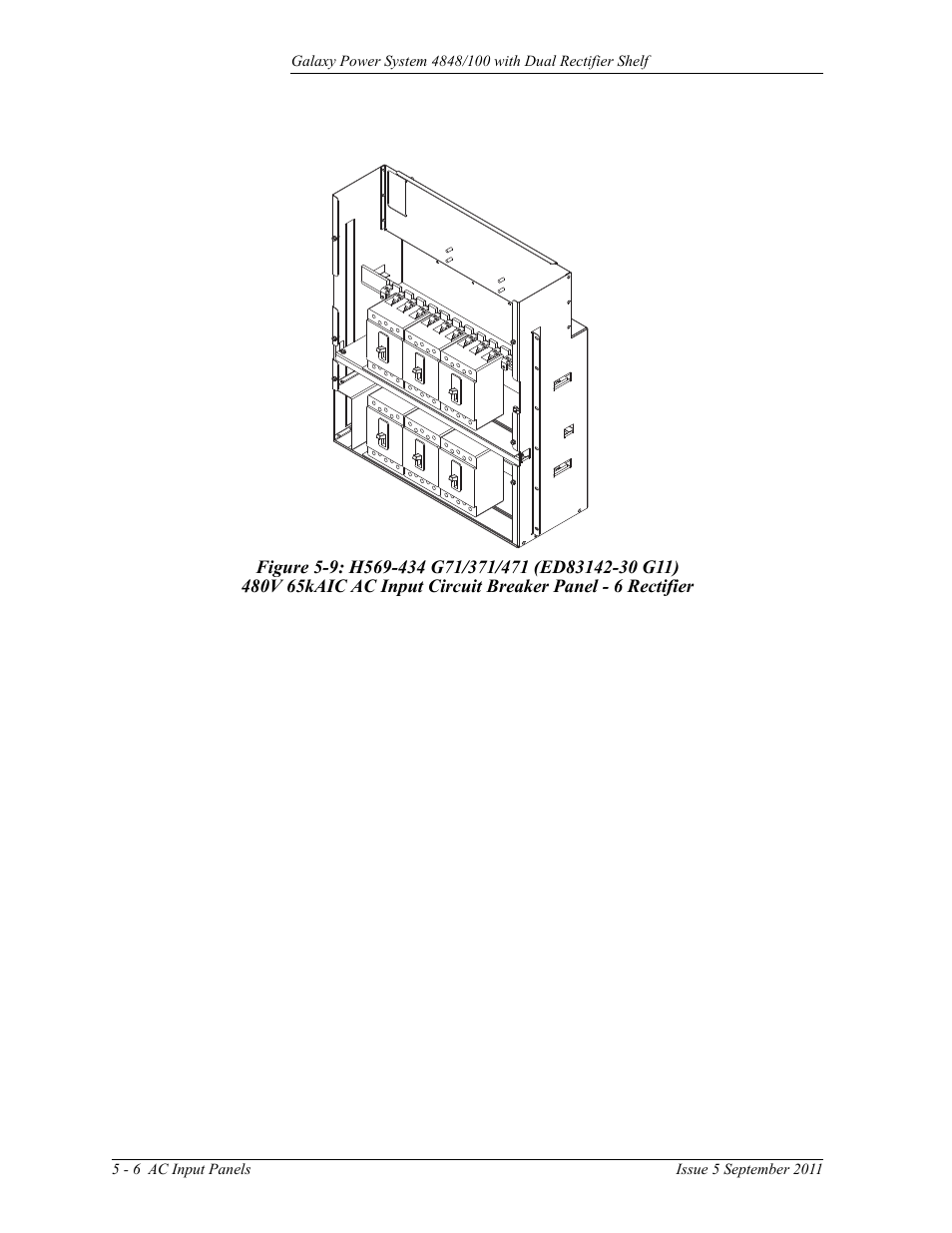 Figure 5-9: h569-434 g71/371/471 (ed83142-30 g11) | GE Industrial Solutions GPS 4848_100 Users Guide (dual rectifier shelf) User Manual | Page 44 / 118