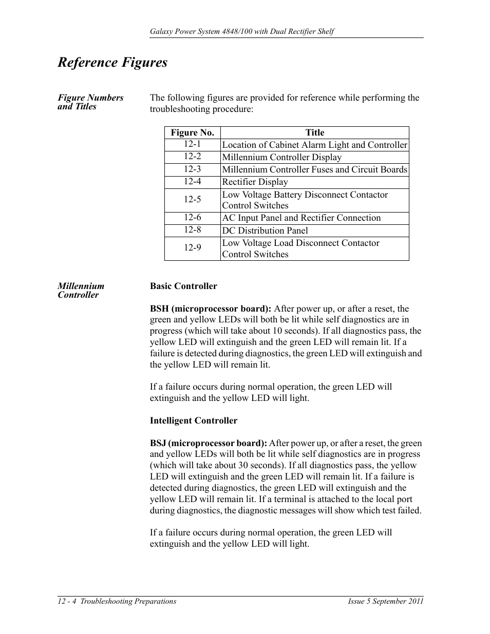 Reference figures, Figure numbers and titles, Millennium controller | GE Industrial Solutions GPS 4848_100 Users Guide (dual rectifier shelf) User Manual | Page 90 / 118