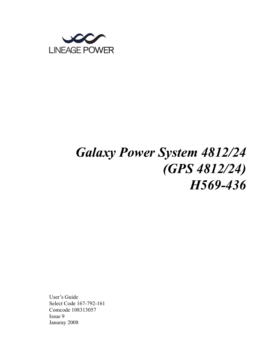 GE Industrial Solutions GPS 4812_24 User Manual | 126 pages