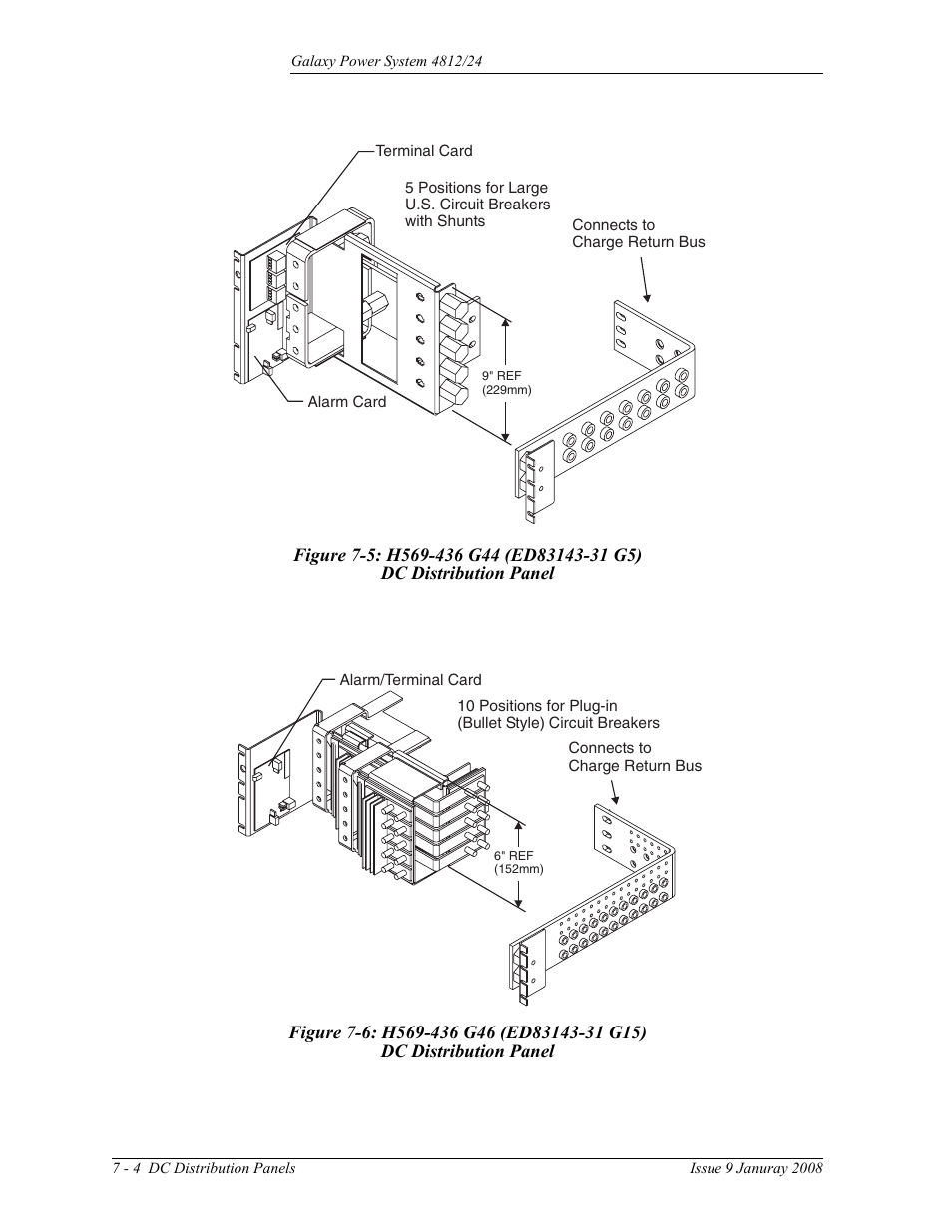 Figure 7-5: h569-436 g44 (ed83143-31 g5), Dc distribution panel, Figure 7-6: h569-436 g46 (ed83143-31 g15) | GE Industrial Solutions GPS 4812_24 User Manual | Page 56 / 126