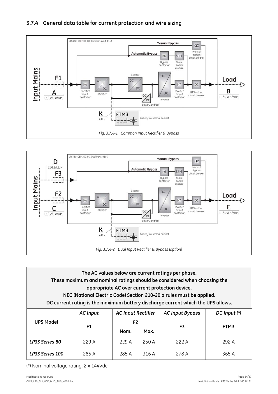 GE Industrial Solutions LP33 Series 80 & 100 Installation Guide User Manual | Page 24 / 47