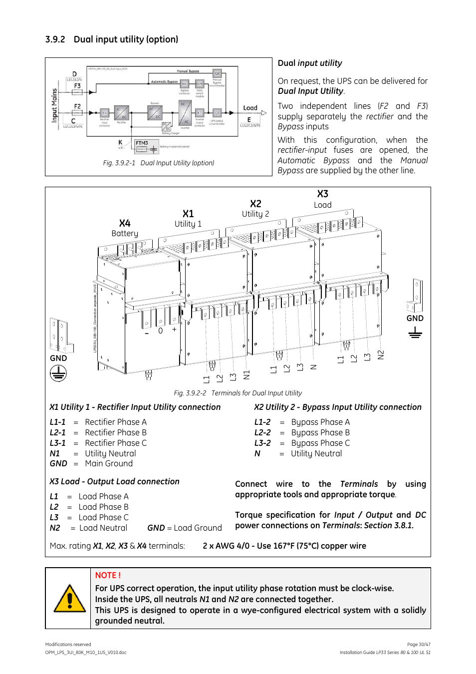 2 dual input utility (option) | GE Industrial Solutions LP33 Series 80 & 100 Installation Guide User Manual | Page 30 / 47