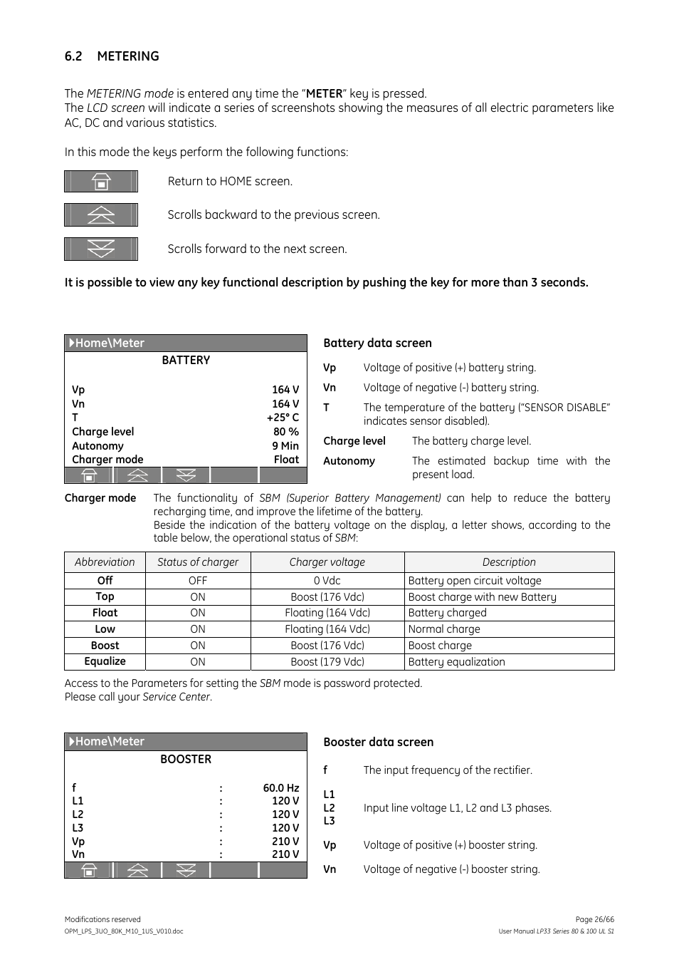 2 metering, Metering | GE Industrial Solutions LP33 Series 80 & 100 User Manual User Manual | Page 26 / 66