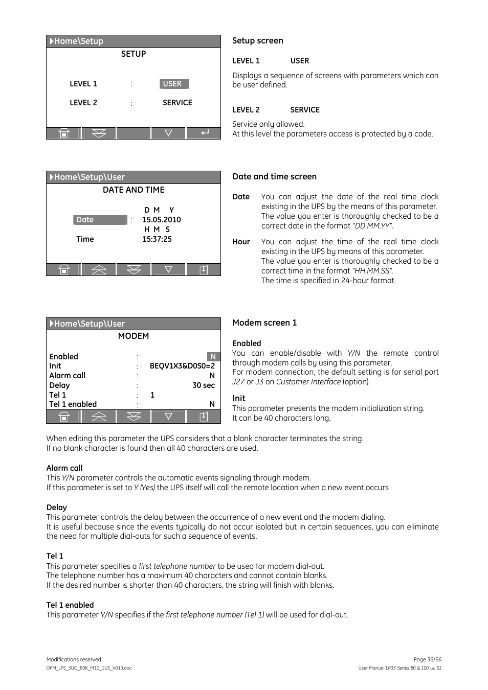 GE Industrial Solutions LP33 Series 80 & 100 User Manual User Manual | Page 36 / 66