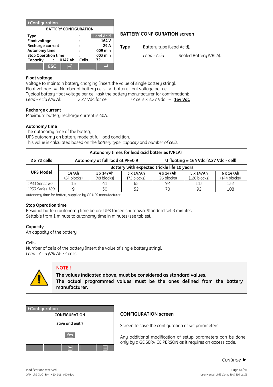 GE Industrial Solutions LP33 Series 80 & 100 User Manual User Manual | Page 44 / 66