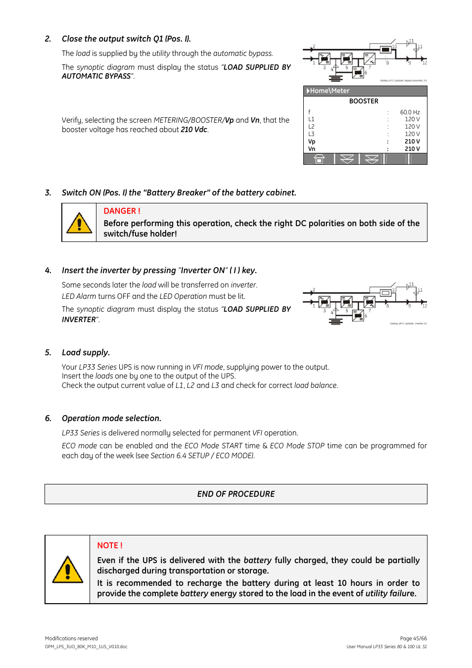 GE Industrial Solutions LP33 Series 80 & 100 User Manual User Manual | Page 45 / 66