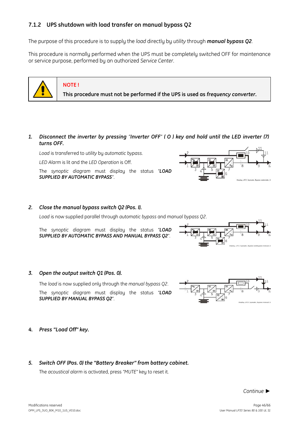 GE Industrial Solutions LP33 Series 80 & 100 User Manual User Manual | Page 46 / 66