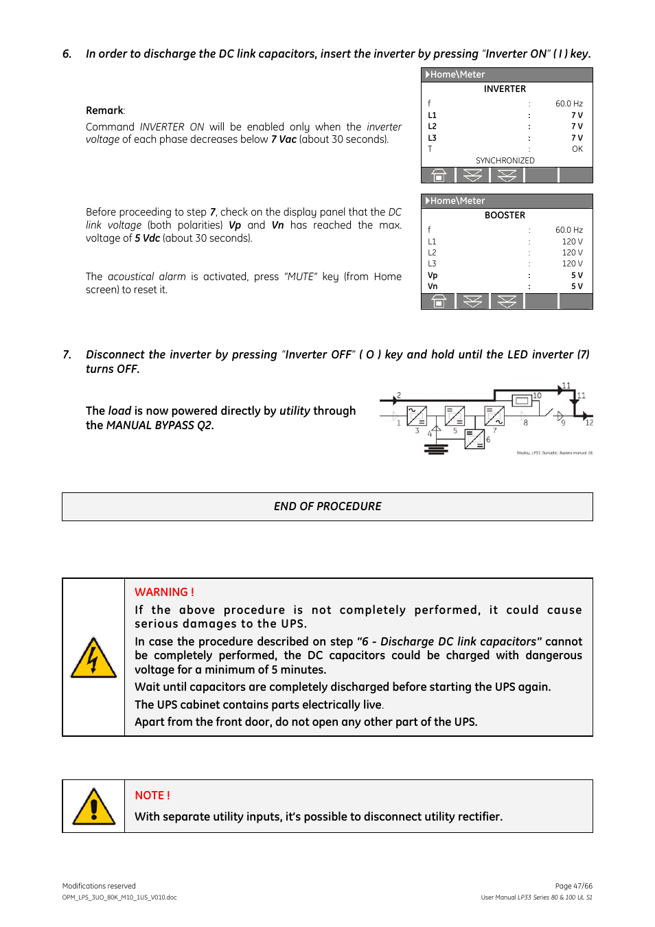 GE Industrial Solutions LP33 Series 80 & 100 User Manual User Manual | Page 47 / 66