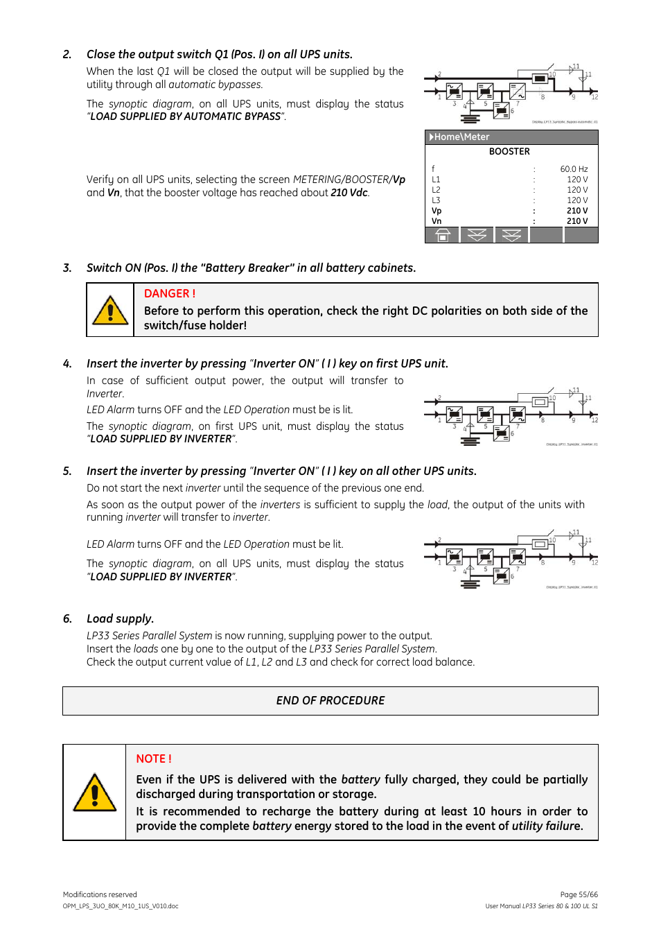 GE Industrial Solutions LP33 Series 80 & 100 User Manual User Manual | Page 55 / 66