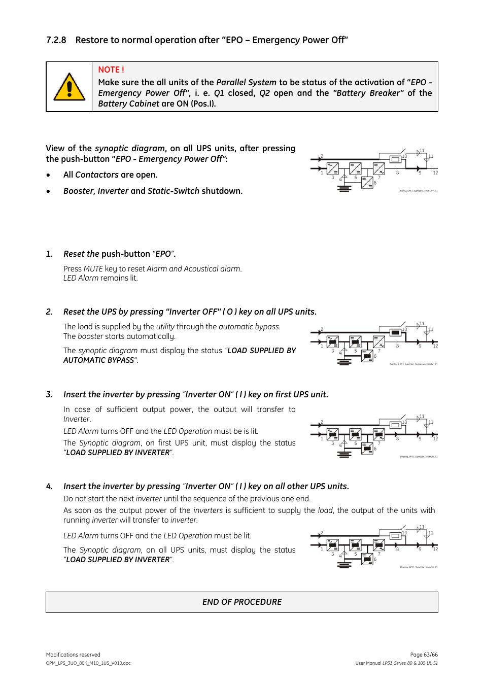 GE Industrial Solutions LP33 Series 80 & 100 User Manual User Manual | Page 63 / 66