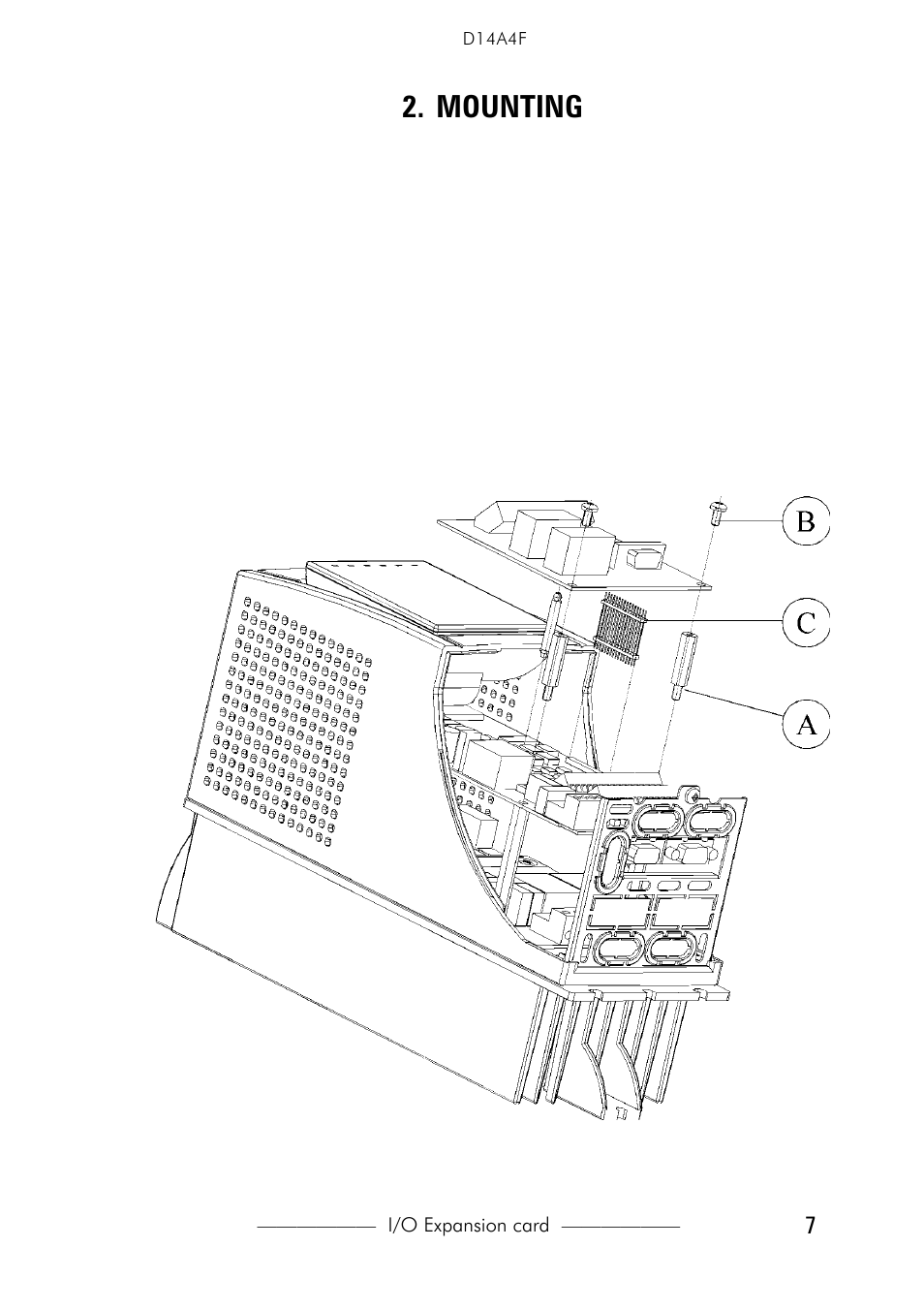 Mounting | GE Industrial Solutions D14A4F expanded I_O for AV-300i Drives User Manual | Page 7 / 16
