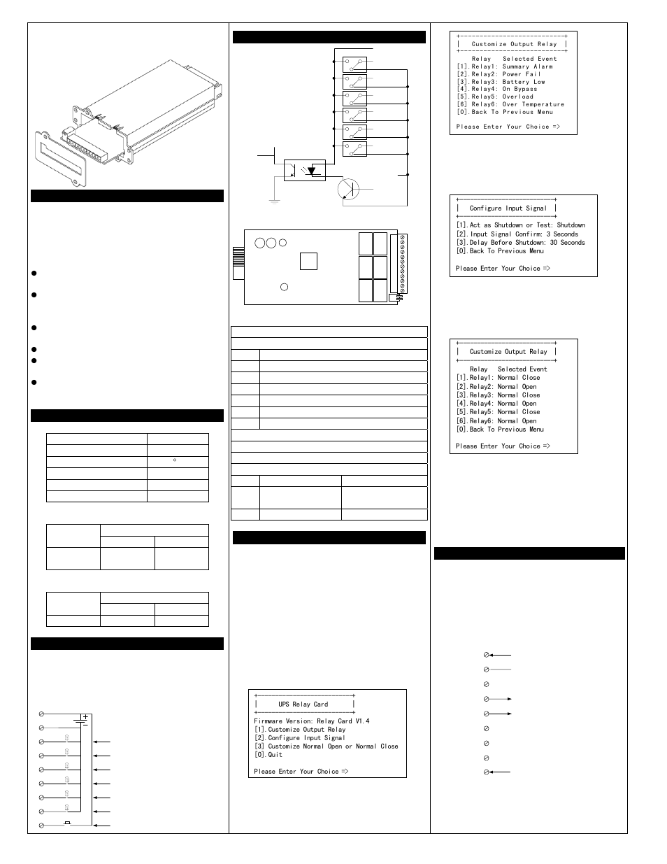 GE Industrial Solutions GT Series UPS programmable relay card User Manual | 1 page