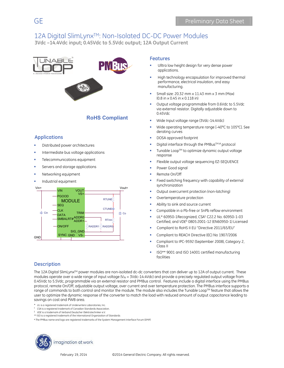GE Industrial Solutions 12A Digital SlimLynx User Manual | 40 pages