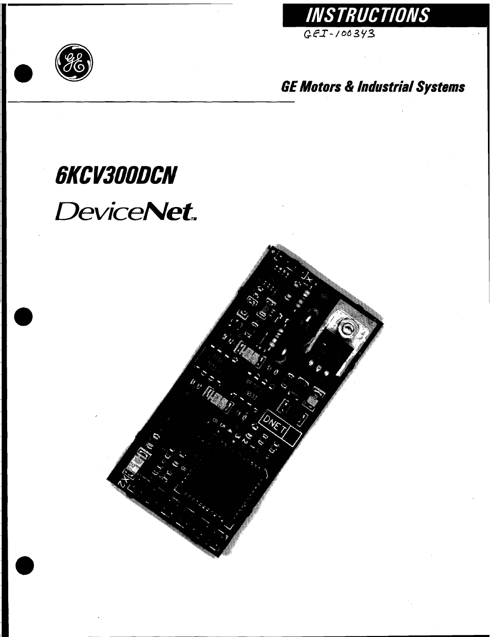 GE Industrial Solutions OKCV3000CN DeviceNet User Manual | 64 pages