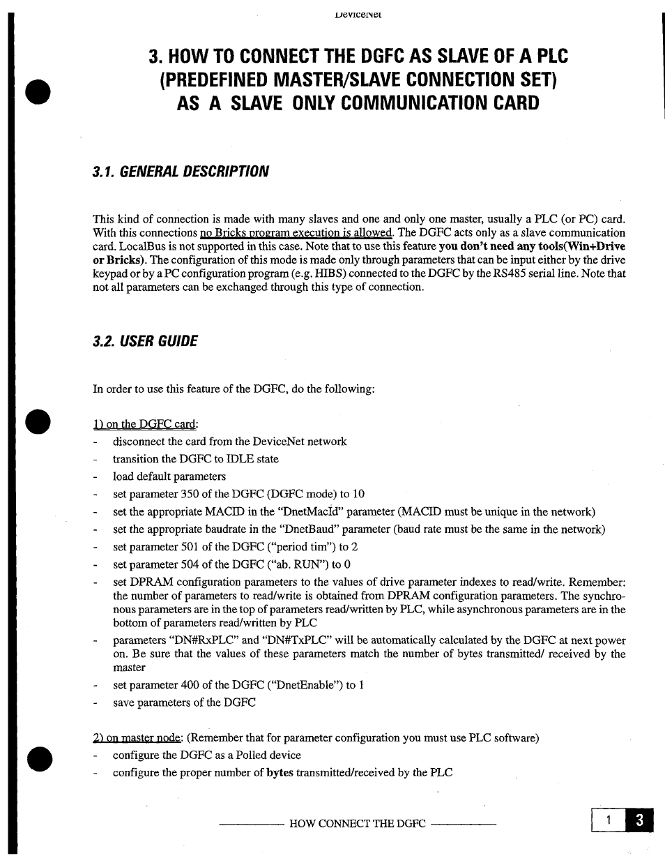 General description, User guide | GE Industrial Solutions OKCV3000CN DeviceNet User Manual | Page 15 / 64