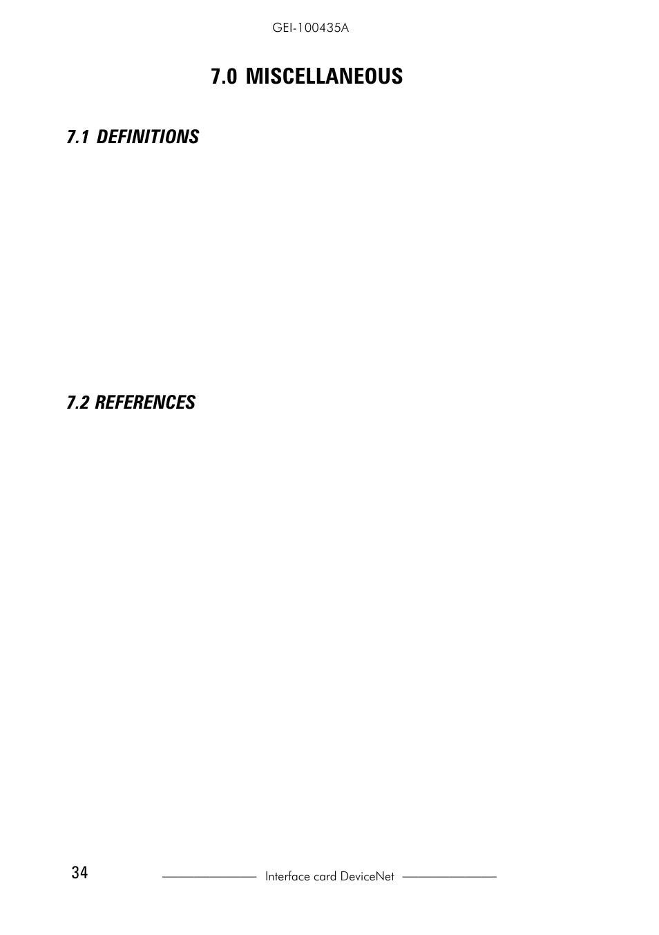 0 miscellaneous, 1 definitions, 2 references | GE Industrial Solutions 6KCV301DNET User Manual | Page 34 / 36