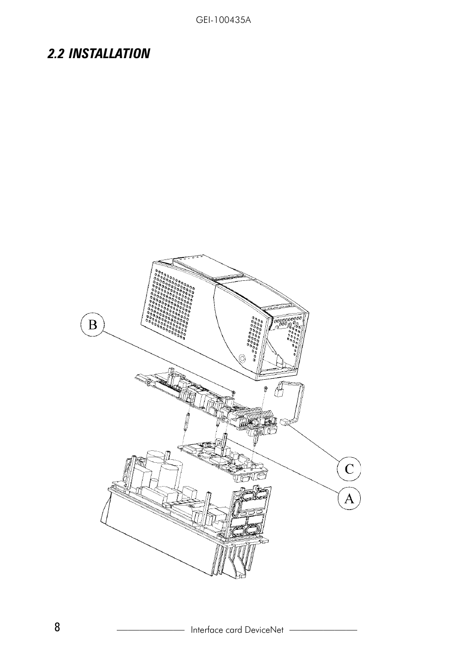 2 installation | GE Industrial Solutions 6KCV301DNET User Manual | Page 8 / 36