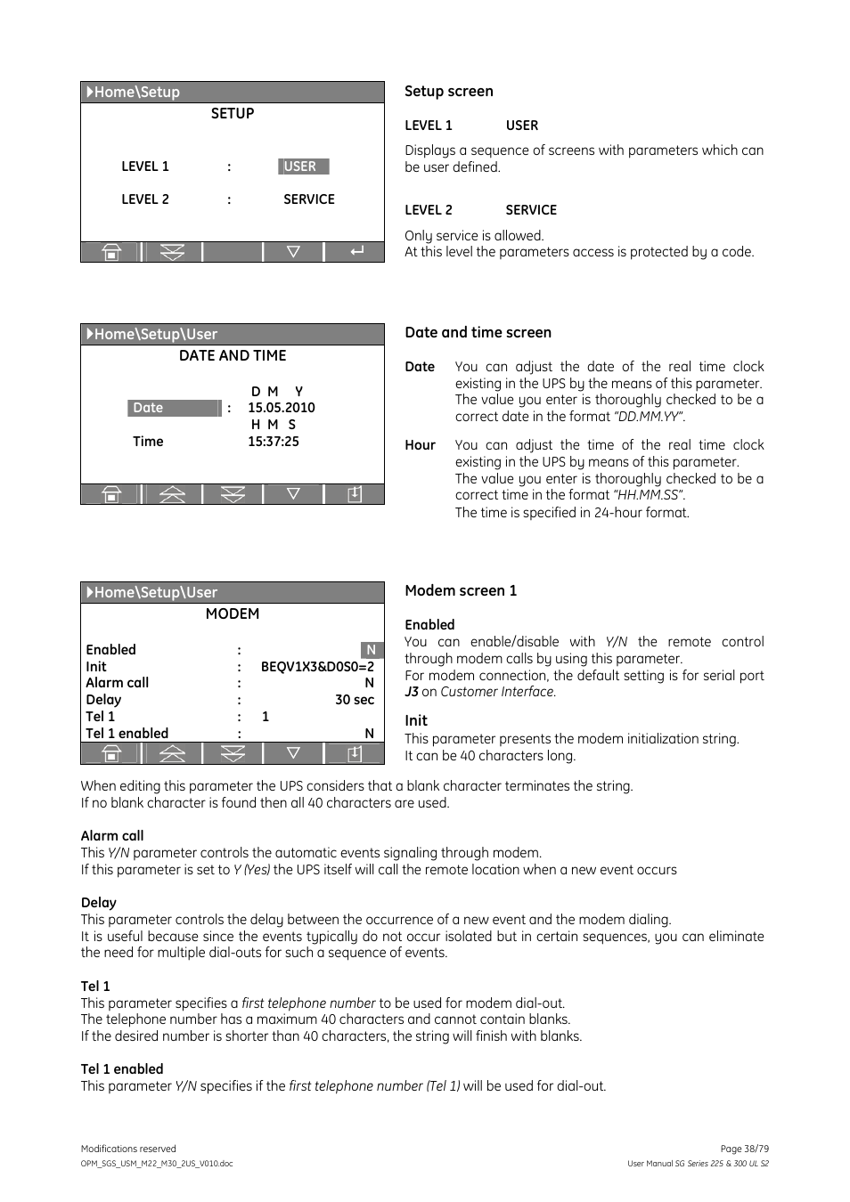 GE Industrial Solutions SG Series 225 & 300 Operating Manual User Manual | Page 38 / 79