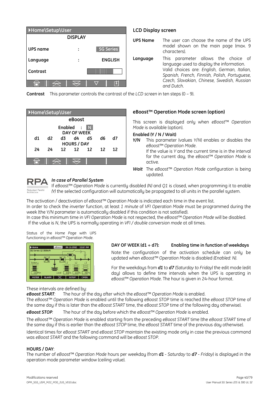 GE Industrial Solutions SG Series 225 & 300 Operating Manual User Manual | Page 40 / 79