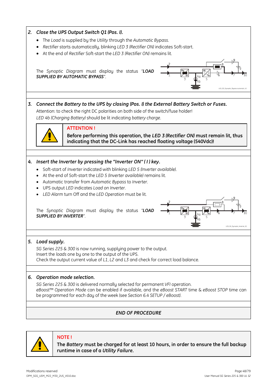 GE Industrial Solutions SG Series 225 & 300 Operating Manual User Manual | Page 48 / 79