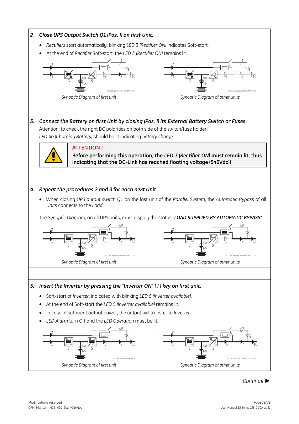 GE Industrial Solutions SG Series 225 & 300 Operating Manual User Manual | Page 59 / 79