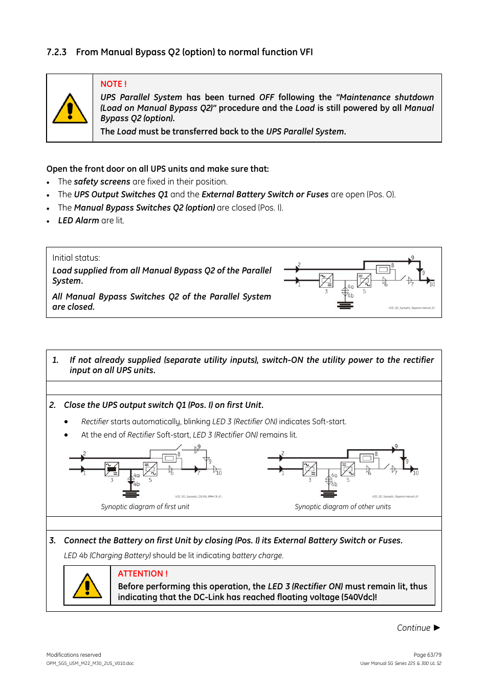 GE Industrial Solutions SG Series 225 & 300 Operating Manual User Manual | Page 63 / 79