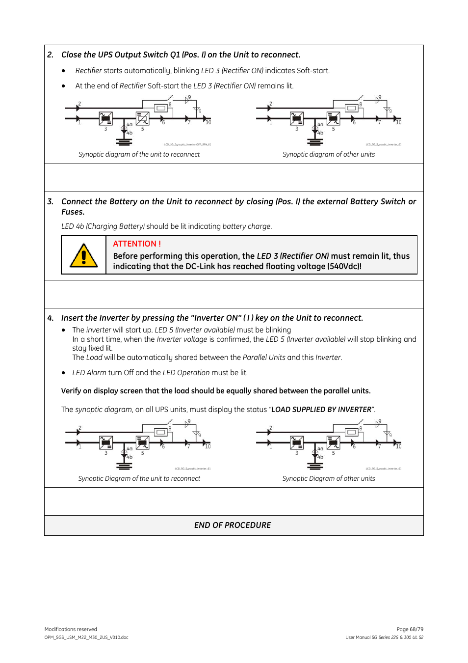 GE Industrial Solutions SG Series 225 & 300 Operating Manual User Manual | Page 68 / 79