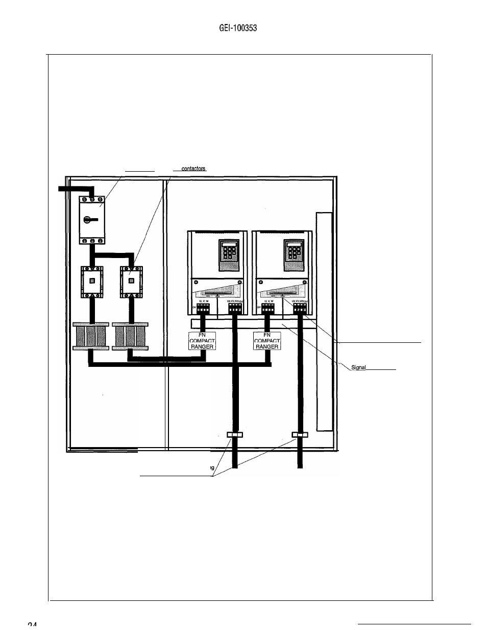 Figure 5.12: single side cabinet’s layout | GE Industrial Solutions EAK guidelines User Manual | Page 24 / 28