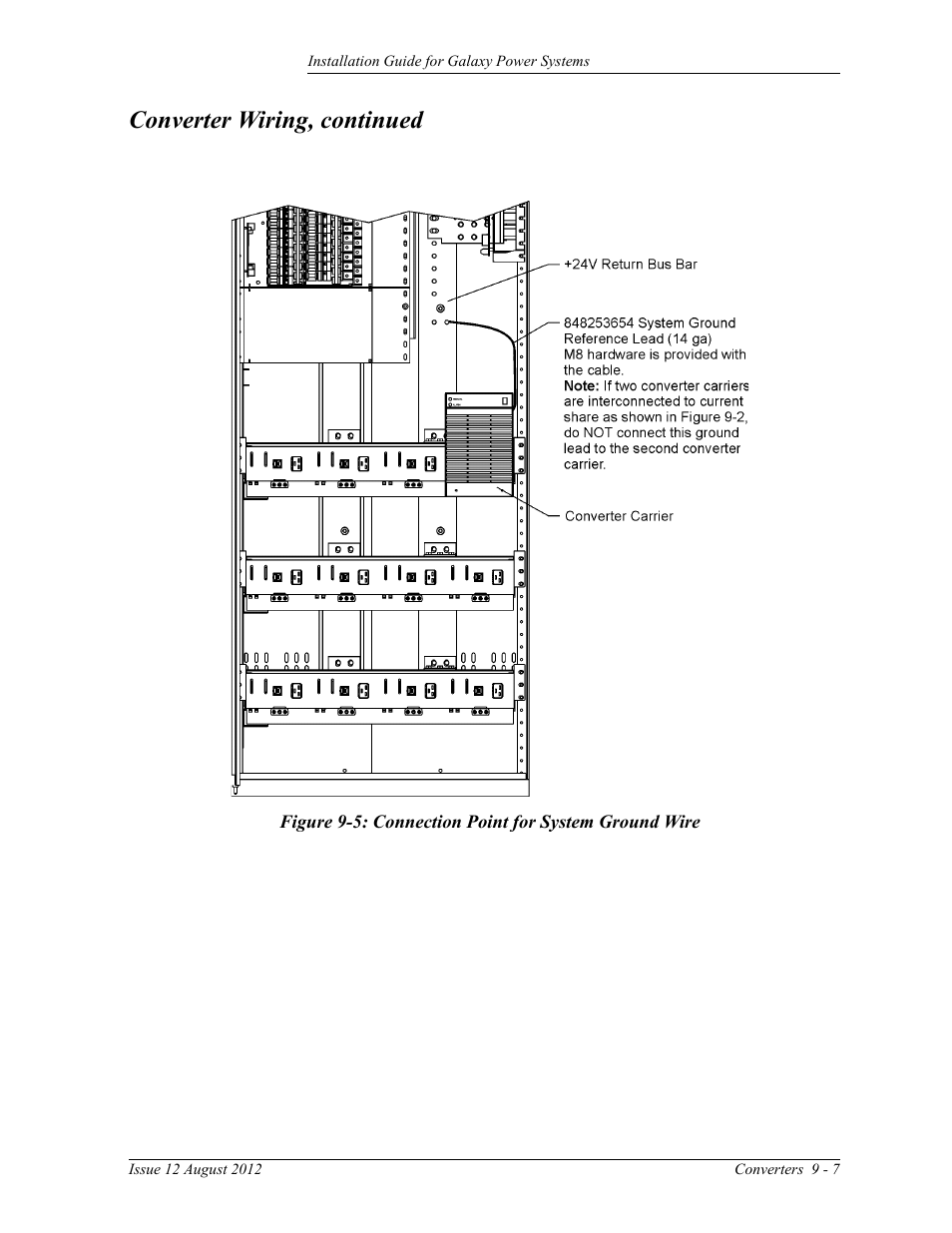 Converter wiring, continued | GE Industrial Solutions Galaxy Power Systems User Manual | Page 141 / 220
