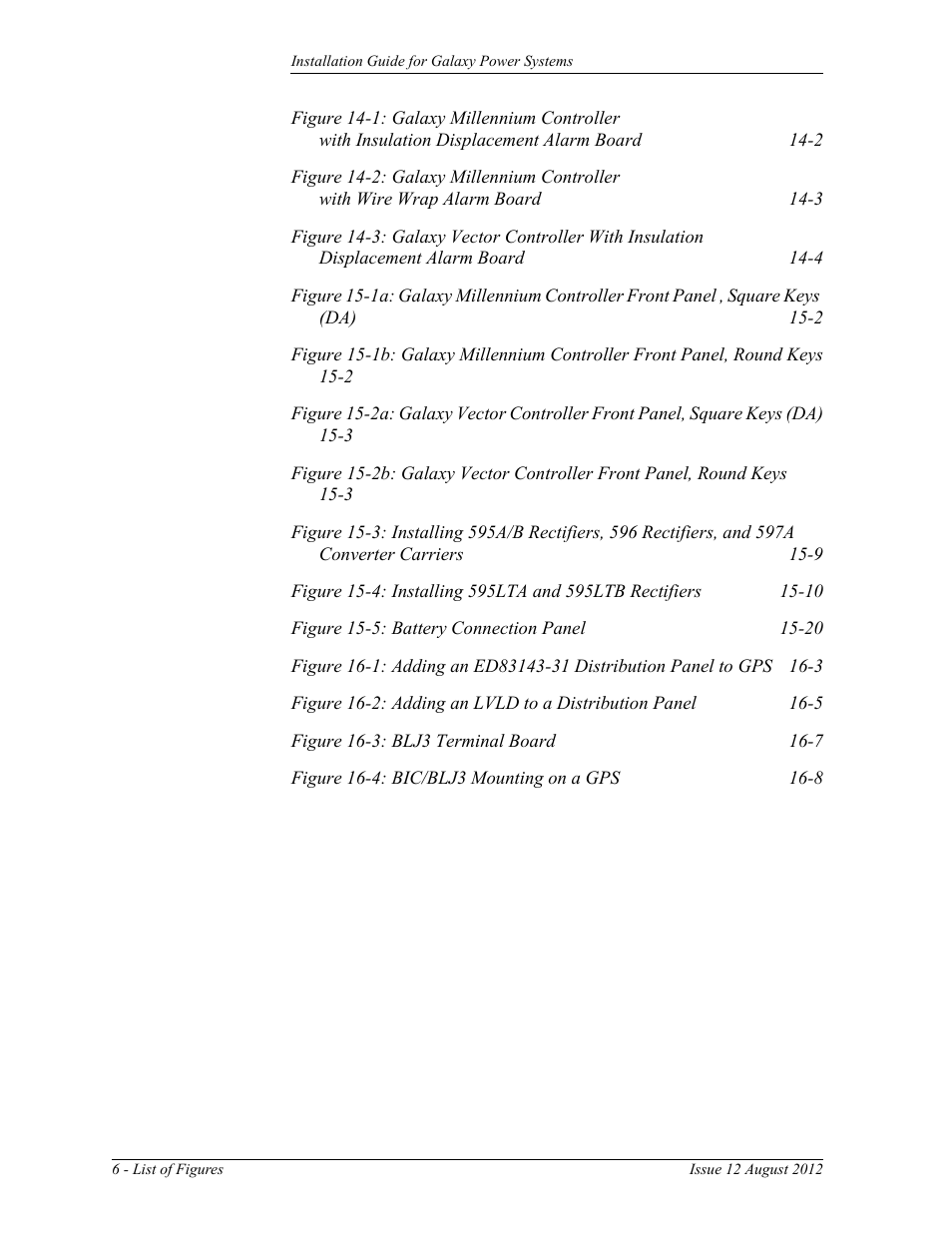 GE Industrial Solutions Galaxy Power Systems User Manual | Page 16 / 220