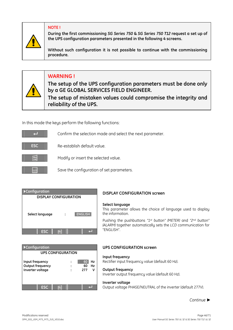GE Industrial Solutions SG Series 750 T12 UL S2 User Manual User Manual | Page 46 / 71