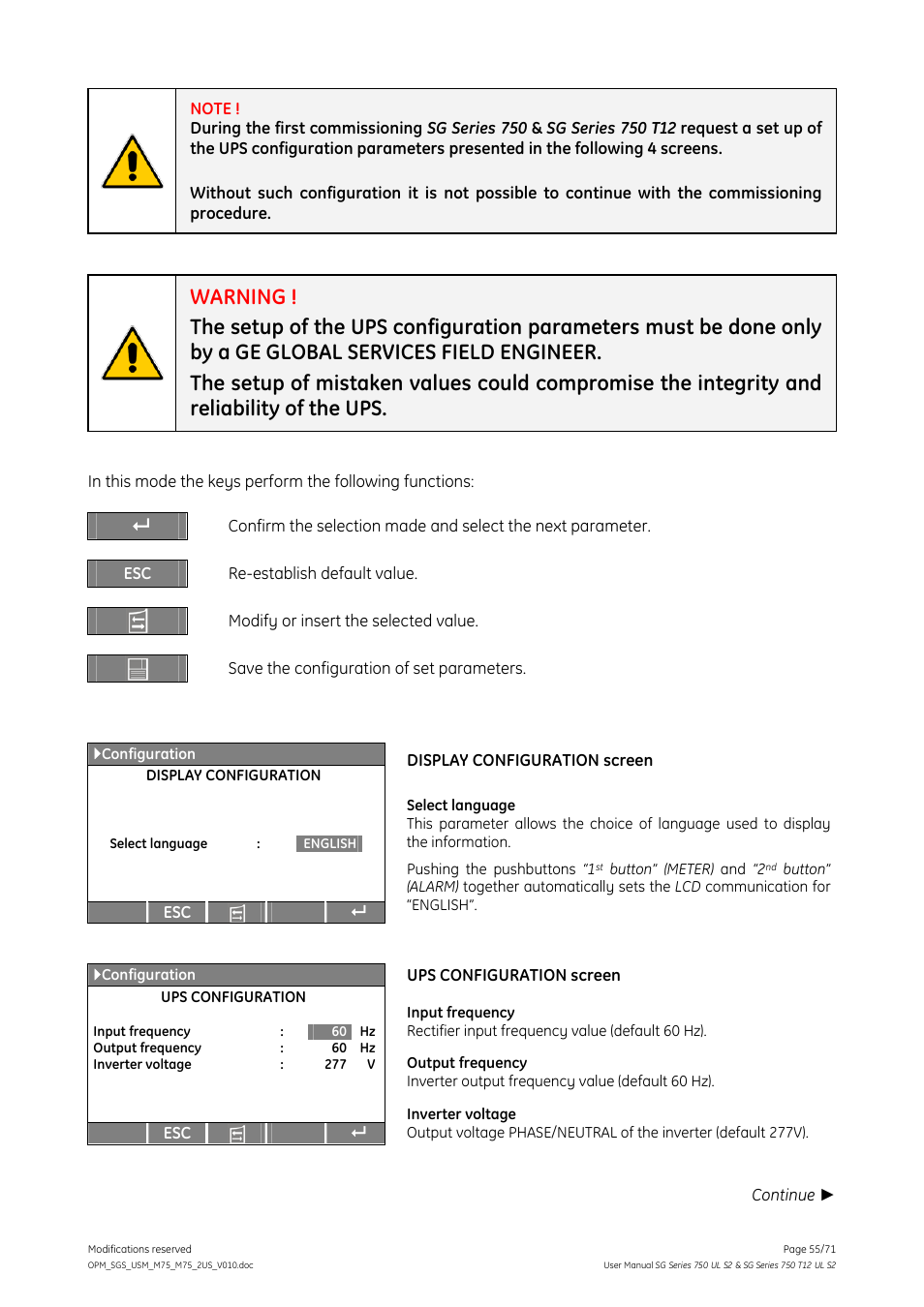 GE Industrial Solutions SG Series 750 T12 UL S2 User Manual User Manual | Page 55 / 71