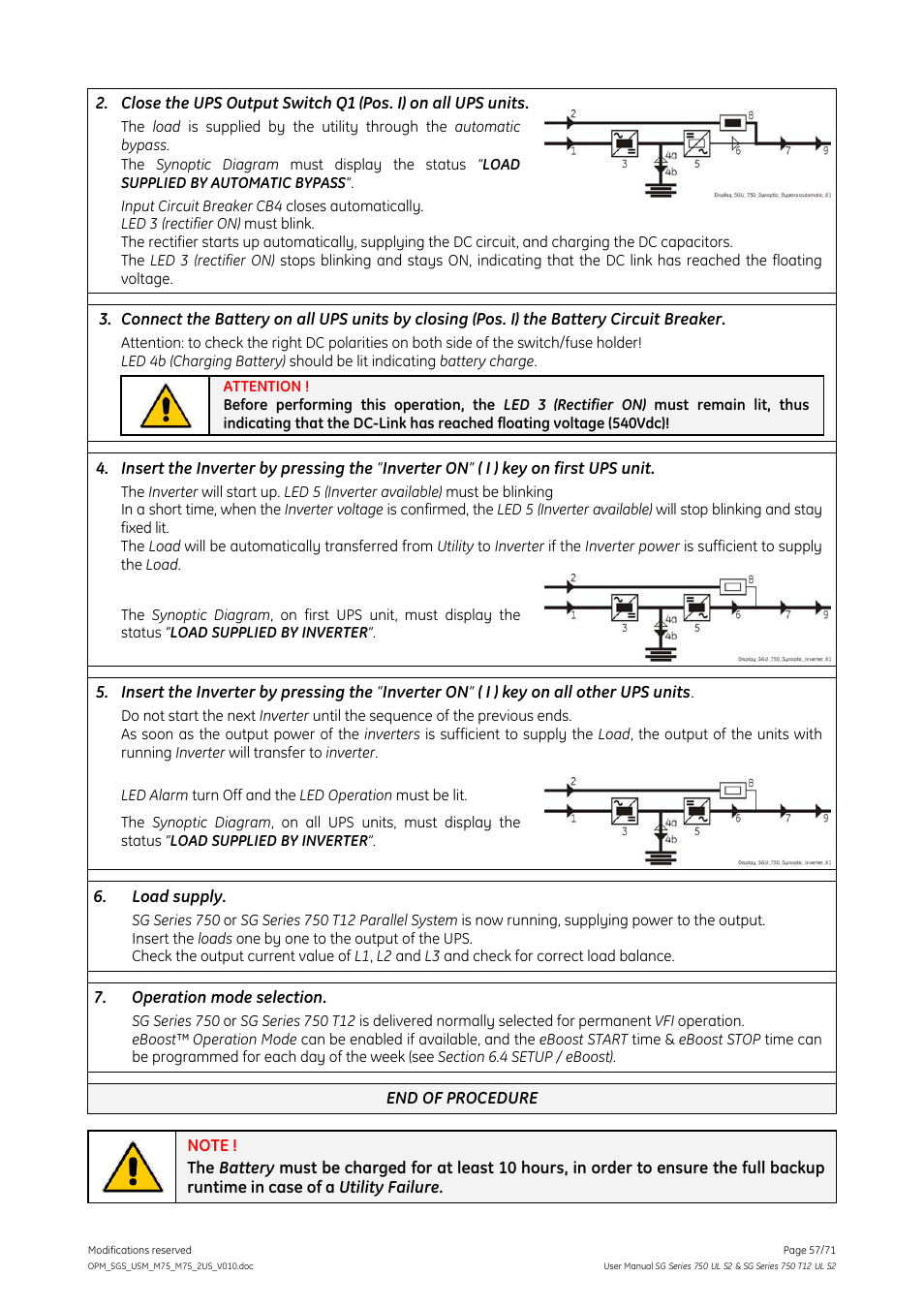 GE Industrial Solutions SG Series 750 T12 UL S2 User Manual User Manual | Page 57 / 71