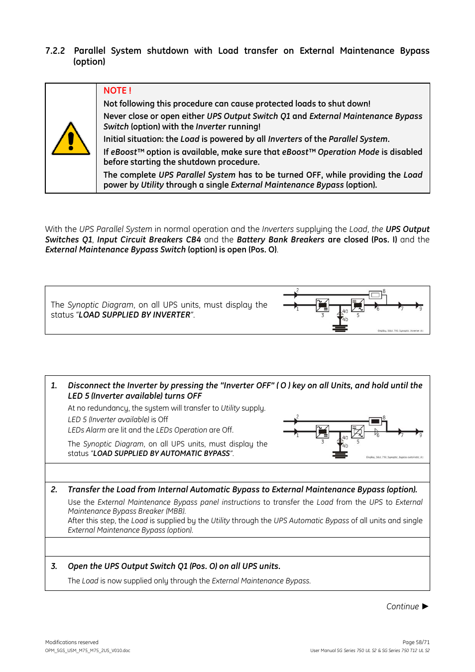 GE Industrial Solutions SG Series 750 T12 UL S2 User Manual User Manual | Page 58 / 71