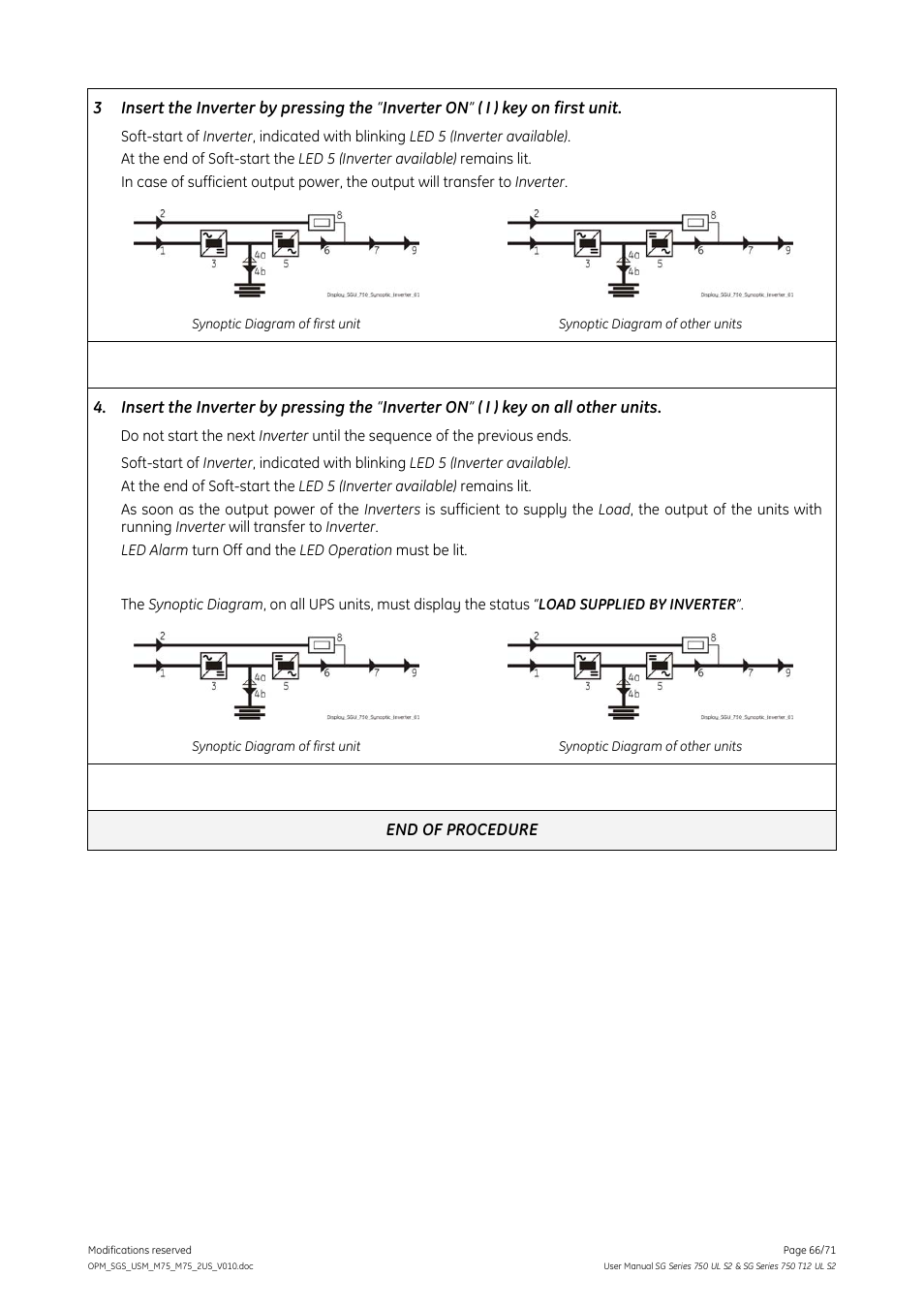GE Industrial Solutions SG Series 750 T12 UL S2 User Manual User Manual | Page 66 / 71