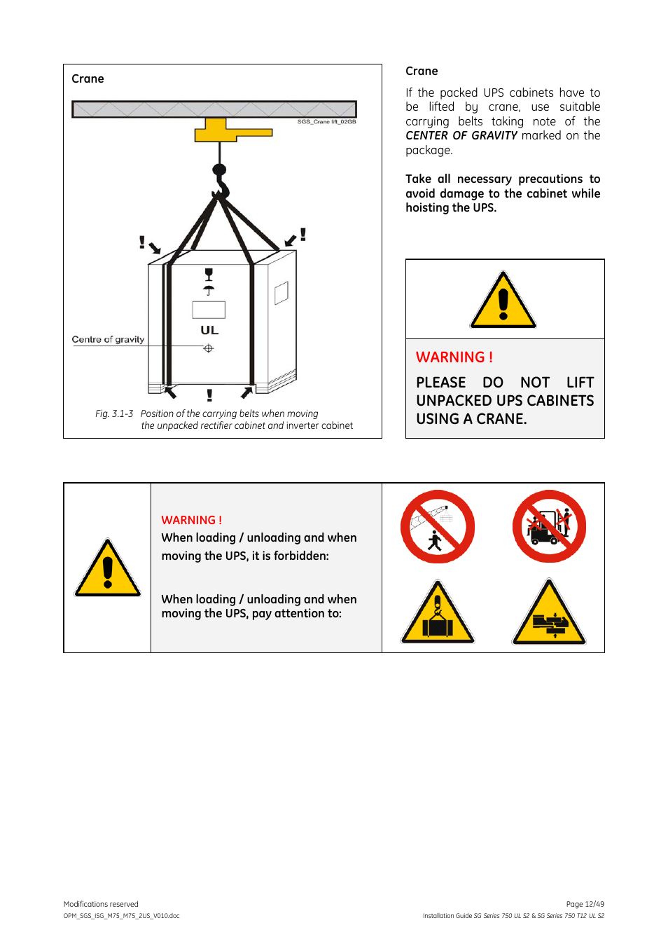 GE Industrial Solutions SG Series 750 T12 UL S2 Installation Guide User Manual | Page 12 / 49