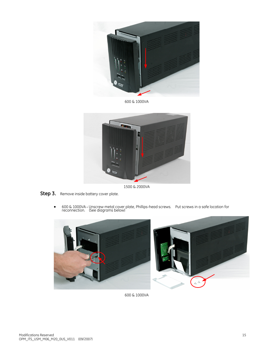 Step 3 | GE Industrial Solutions IT Series 600-2000VA User Manual | Page 19 / 31